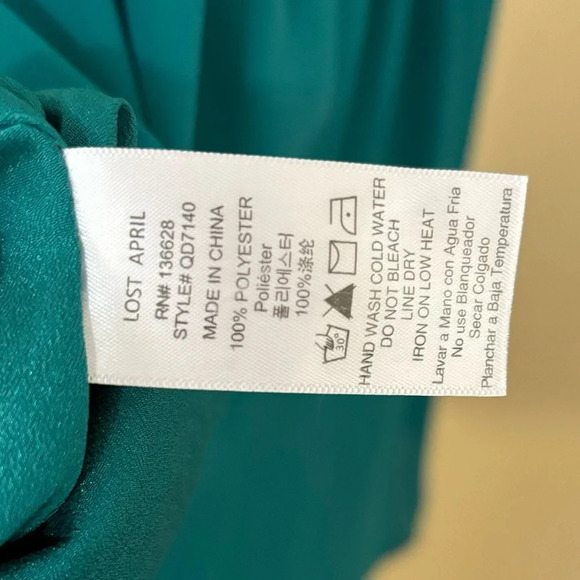 Lost April| Cute Green Caged Back Strappy Summer Dress Mini Skirt Sz M - Picture 7 of 9